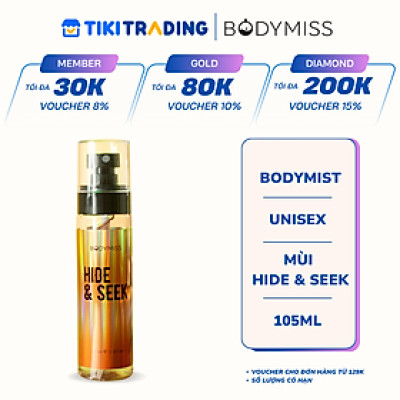 [MUA 1 TẶNG 1]Bodymist Nam Nữ Toàn Thân Lưu Hương 6 Giờ - Nước Hoa Hẹn Hò BODYMISS 105ml (Chai)