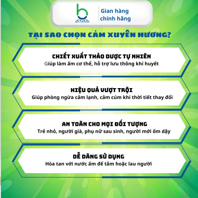 Bột Pha Nước Tắm Cảm Xuyên Hương Hỗ Trợ Phòng Ngừa Cảm Cúm, Cảm Lạnh 100g