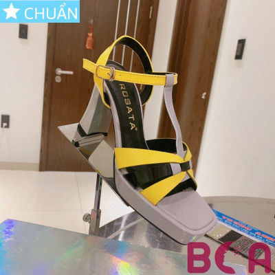 Giày cao gót nữ 8p RO531 ROSATA tại BCASHOP hở mũi, phối màu sành điệu dành cho giới thượng lưu