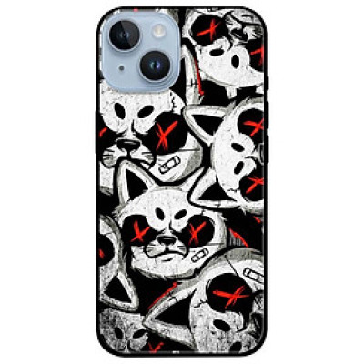 Ốp lưng dành cho Iphone 14 - Iphone 14 Plus - Iphone 14 Pro - Iphone 14 Pro Max - Mèo Trắng Đỏ Dữ