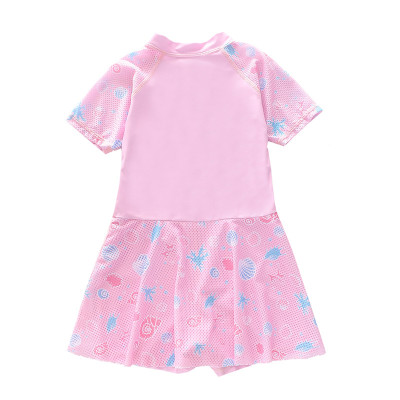 Đồ bơi bé gái cộc tay dáng váy xinh xắn (quần short liền trong váy)