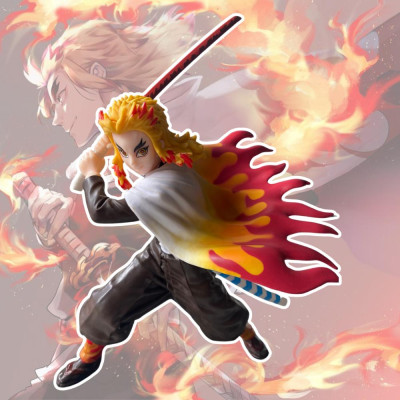 Mô hình Viêm Trụ Rengoku Trạng Thái Chiến Đấu 20Cm KINGFIGU Cao Cấp Thanh Gươm Diệt Quỷ Cao Cấp, Figure Kimetsu no Yaiba