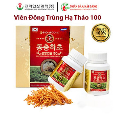 Viên đông trùng hạ thảo 100% Chính Hãng Hàn Quốc Bio-Apgold 