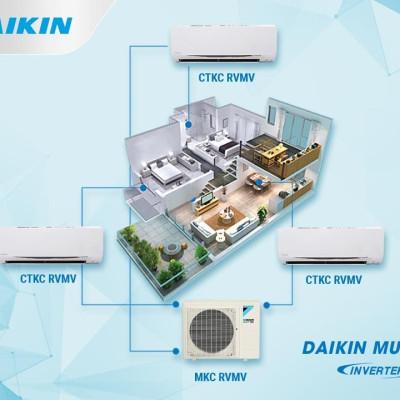 Hệ Thống Máy Lạnh Multi S Daikin Inverter Combo MKC70SVMV/CTKC35RVMV+CTKC35RVMV Gas R32 Treo Tường 1 Chiều Lạnh Hàng Chính Hãng- Chỉ giao tại HCM