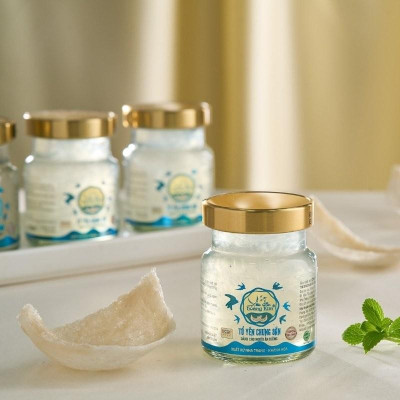 [CHÍNH HÃNG] Yến Sào Hoàng Kim - Hộp Quà Phúc Khang Hòa Vị (50g Tổ Yến Sạch Loại 1 & 4 Hũ Yến Mix 2 Vị) - Quà Biếu Tặng Gia Đình, Người Thân