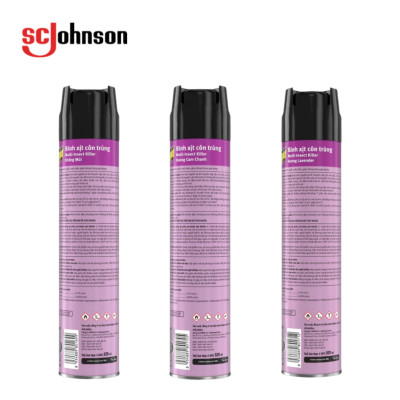 Combo 2 Bình Xịt Côn Trùng RAID Hương Lavender 520ml