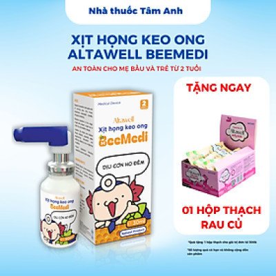 Xịt Họng Keo Ong Altawell BeeMedi, Giảm Ho Rát Họng, Loãng Đờm Cho Trẻ Từ 6 Tháng Tuổi