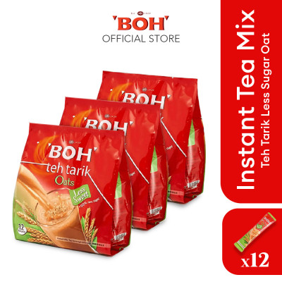 BỘT TRÀ SỮA VỊ YẾN MẠCH TÍ NGỌT HIỆU BOH - BOH TEH TARIK OAT LESS SWEET (12
