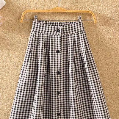 Chân váy xòe caro phối nút sang trọng - nhiều size và màu, form dáng chuẩn thích hợp mặc đi làm, dạo phố