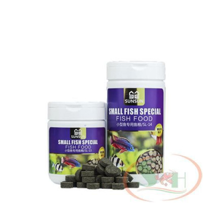 Thức ăn dán Sunsun Staple Small Fish Food viên dính thành hồ bể cá cảnh