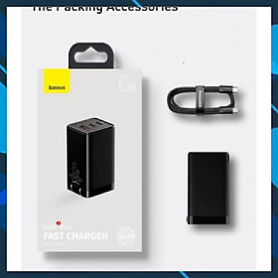 Bộ sạc nhanh đa năng thế hệ mới Baseus GaN Travel Quick Charger 65W -Hàng Chính Hãng 