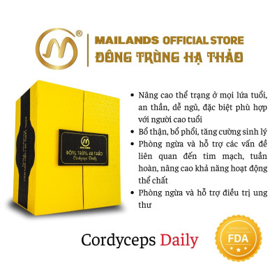 COMBO 4 hộp Đông Trùng Hạ Thảo MaiLands Cordyceps Daily 4 hộp x 15gr