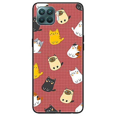 Ốp lưng dành cho Oppo A93 - F17 Pro mẫu Mèo Nền Nâu