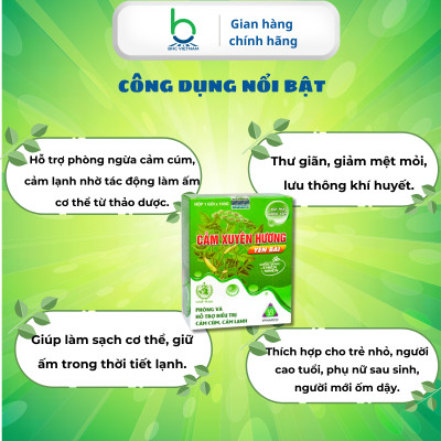 Bột Pha Nước Tắm Cảm Xuyên Hương Hỗ Trợ Phòng Ngừa Cảm Cúm, Cảm Lạnh 100g