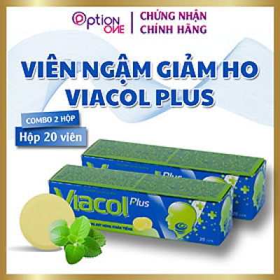 [COMBO 2 TUÝP] Kẹo ngậm Viacol Plus Vietnat giảm ho đau họng - 20 viên/ tuýp
