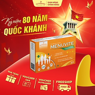 Viên uống Menuvite Spirulina 500 hỗ trợ bổ sung đạm thực vật, vitamin, khoáng chất giúp bồi bổ sức khoẻ, tăng đề kháng