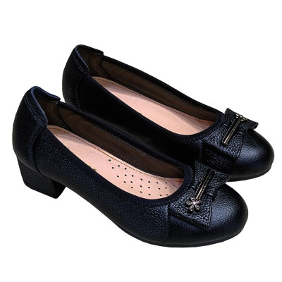 Giày Búp Bê Nữ Cao Gót HA NAM Da Bò Thật Thời Trang Cao Cấp 5cm GBBN20898