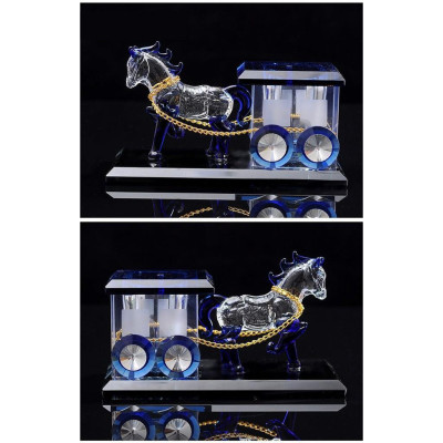 Tượng nước hoa ngựa kéo xe, kèm lọ tinh dầu để xe ô tô