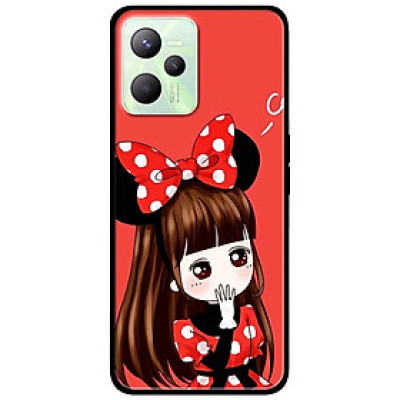 Ốp lưng dành cho Realme C35 mẫu Cô Gái Đầm Chấm Bi