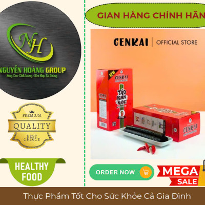 Hộp 12 Cuộn - Rong Biển Nướng Cuộn Vị Cay Nóng GENKAI 43.2g( 3.6g × 12 Cuộn)