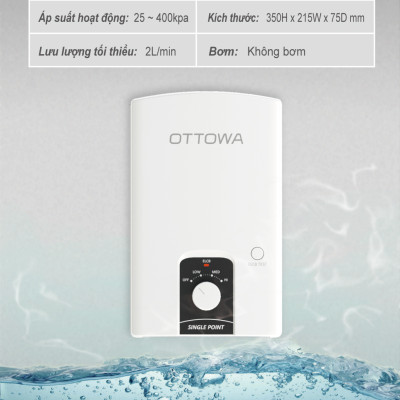 Máy tắm nước nóng OTTOWA TC4501- Hàng chính hãng