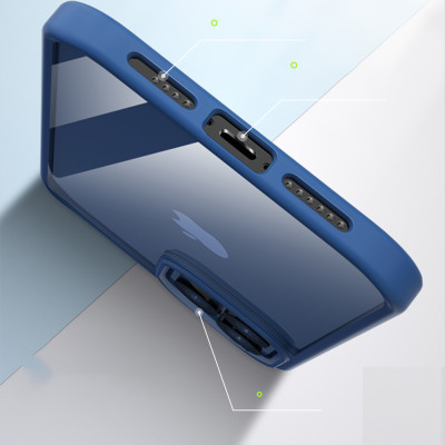 Ốp lưng trong suốt iPhone 12/ 12 Pro/ 12 pro Max Rock Guard Pro viền màu - Hàng chính hãng