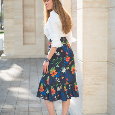 Váy Midi Xoè Lily SKI034 Thời trang thiết kế Hity