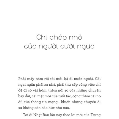 Sách - Ghi Chép Nhỏ Của Người Cưỡi Ngựa (Tái Bản 2025)