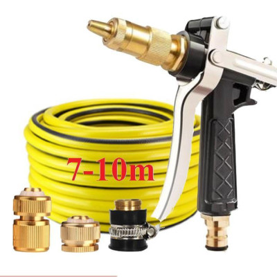  Bộ dây vòi xịt nước rửa xe, tưới cây . tăng áp 3 lần, loại 7m, 10m 206236 đầu đồng, cút đồng,nối đồng