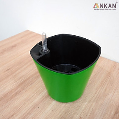 Chậu Tự Hút Nước ANKAN, Trồng Cây Nội Thất Để Bàn, Tự Tưới Thẩm Thấu, Có Phao Báo Nước, Nhựa Cao Cấp