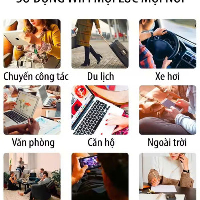 Phát Wifi Di Động Tốc Độ Cao 4G/5G LTE 150Mbps - Màn Hình Màu LCD - Bản Quốc Tế Hỗ Trợ Tất Cả Nhà Mạng - Dung Lượng Pin Lên Đến 15 Giờ - Hàng Chính Hãng