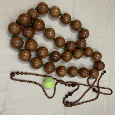 Vòng Lắc Eo Hạt Gỗ Hương Cao Cấp - Vòng 30 hạt 6cm ( video , hình thật ) 