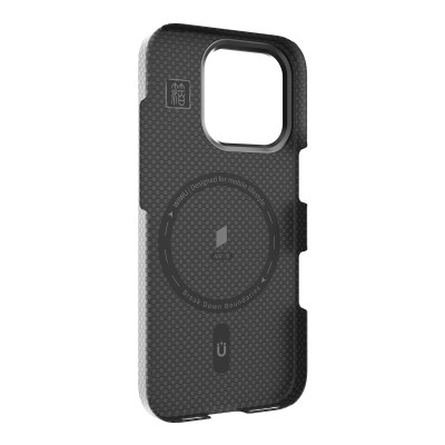 Ốp lưng sợi Aramid Carbon Kevlar sạc từ tính cho iPhone 16 Pro Max / iP 16 Pro hiệu WIWU Aramid Armor Magnetic - Khung viền camera kim loại kim giá đỡ, chất liệu cao cấp - hàng nhập khẩu