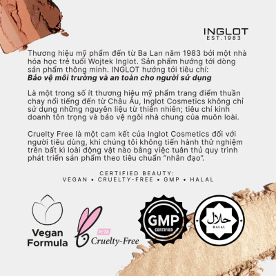 Bảng phấn má hồng, bắt sáng, tạo khối đa chức năng 3in1 Face Palette Inglot 7g