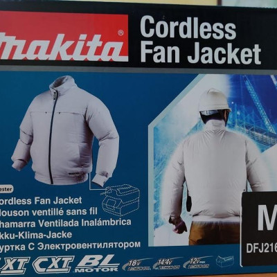 ÁO KHOÁC LÀM MÁT DÙNG PIN SIZE L (BL)(18V/14.4V/12V MAX) (KHÔNG KÈM PIN VÀ ĐẾ SẠC) MAKITA DFJ216ZM- HÀNG CHÍNH HÃNG