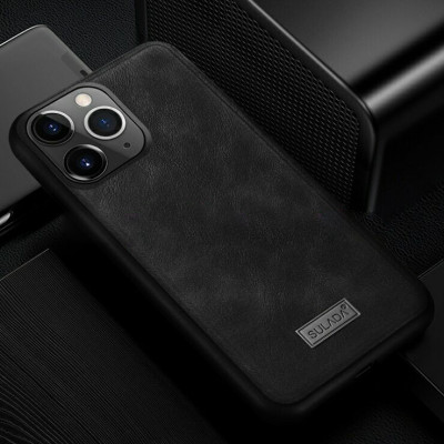 Ốp Lưng Da SULADA Viền silicon cho iPhone 11 Pro - Hàng Chính Hãng