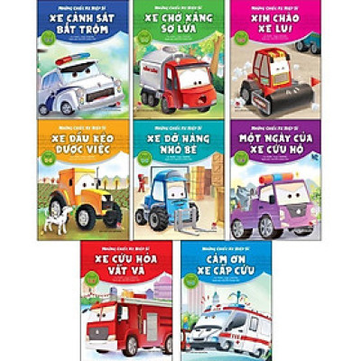 Sách - Những Chiếc Xe Hiệp Sĩ - Trọn Bộ 8 Cuốn - Kim Đồng