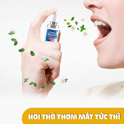 Xịt thơm miệng Beauty Formulas Fresher Breath Spray 15ml - hương bạc hà 