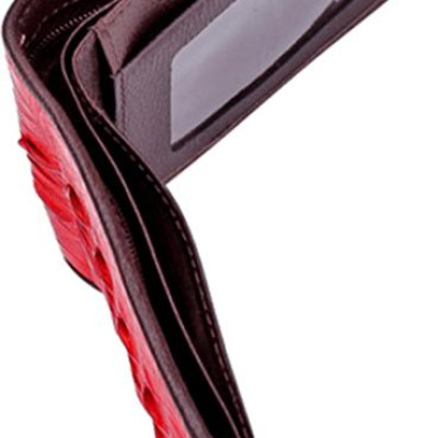 Ví Nam Da Cá Sấu Gai Đuôi Huy Hoàng HT2250 (12.5 x 10 cm) - Đỏ