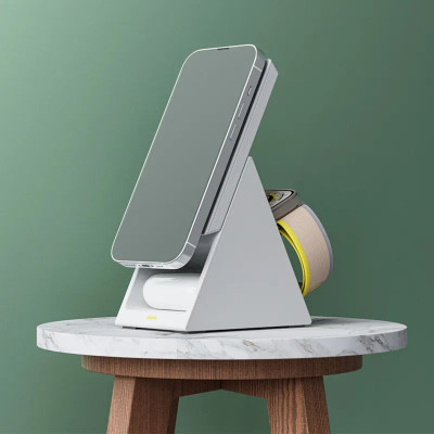 Giá đỡ Choetech T600 điện thoại mag-safe tích hợp sạc không dây 3in 1 (Hàng chính hãng)