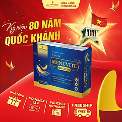 Viên uống Menuvite Ginseng hỗ trợ nâng cao sức đề kháng, bồi bổ cơ thể (30 viên) - Nutramed