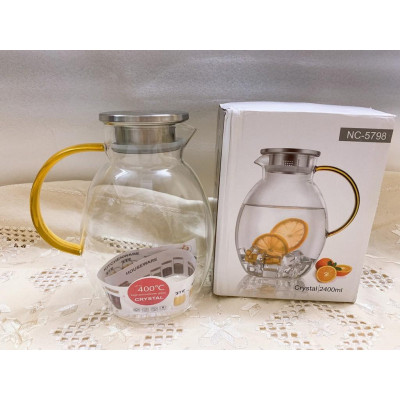 BÌNH ĐỰNG NƯỚC THỦY TINH CHỊU NHIỆT LÊN TỚI 400 ĐỘ C LL - 2400ML( Giao màu ngẫu nhiên ) - ANTH232