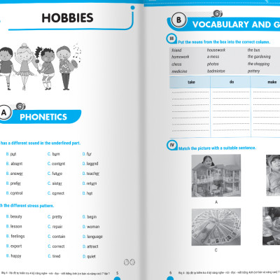 Sách Big 4 bộ đề tự kiểm tra 4 kỹ năng Nghe - Nói - Đọc - Viết tiếng Anh (cơ bản và nâng cao) lớp 7 tập 1 (Global) - MGB