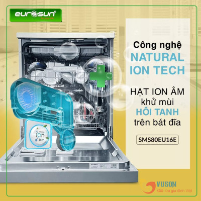 Máy rửa bát Eurosun SMS80EU16E - Hàng chính hãng