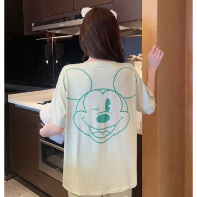 Bộ Đồ Bầu Và Sau Sinh Áo Ngắn Quần Dài Chất Liệu Cotton Mùa Hè Thu AZ52