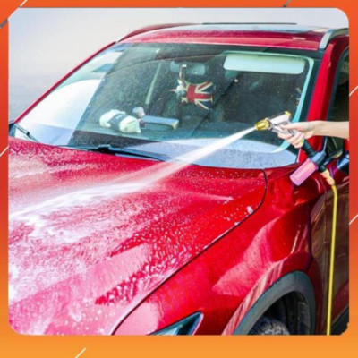 Vòi Xịt️Evoucher Bộ dây vòi xịt nước rửa xe, tưới cây , tăng áp 3 lần, loại 20m 206236 đầu đồng,cút đồng,+  mở chai