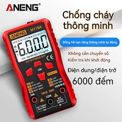 Đèn Ốp Trần Đồng Hồ Đo Điện Vạn Năng Tự Động Thông Minh Aneng - Cao Cấp, Đo Không Cần Chỉnh Thang