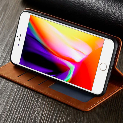 Bao da bò non dạng ví hiệu Greencase Forwenw dành cho iPhone 7/8/SE 2020 - Hàng nhập khẩu