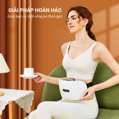 Đai Massage Bụng Hỗ Trợ tan Mỡ Bụng, Xoa Bóp Cùng Lúc Làm Nóng, Mát Xa Cổ Vai Lưng Đùi Megou TY-308 BH 1 Năm