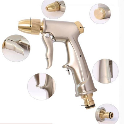 Bộ dây vòi xịt nước rửa xe, tưới cây . tăng áp 3 lần, loại 7m, 10m 206701-1 đầu đồng,cút,nối đen+ tặng móc khoá